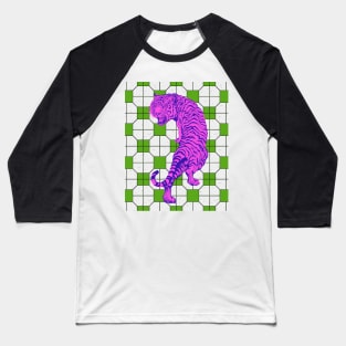 Hong Kong Funky Neon Pink Tiger - Animal Lover Baseball T-Shirt